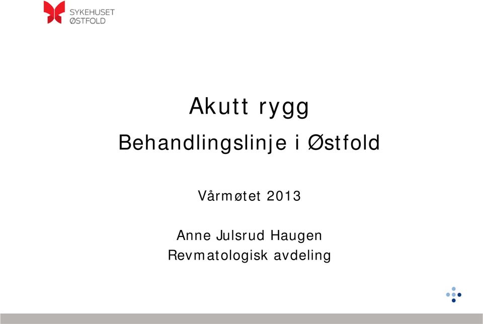 Østfold Vårmøtet 2013