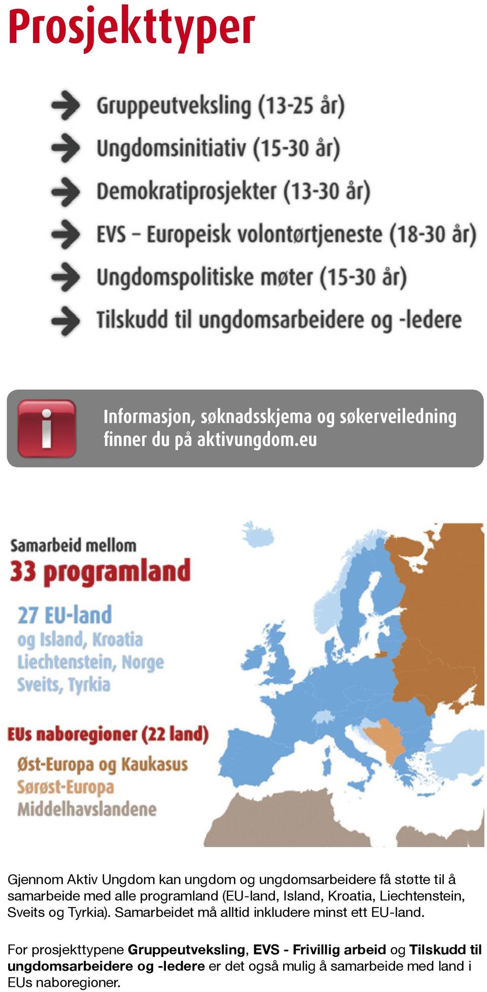 Island, Kroatia, Liechtenstein, Sveits og Tyrkia). Samarbeidet må alltid inkludere minst ett EU-land.