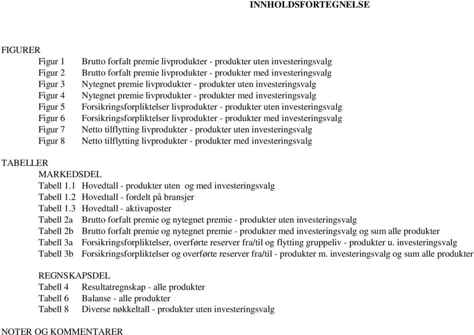 produkter uten investeringsvalg Forsikringsforpliktelser livprodukter - produkter med investeringsvalg Netto tilflytting livprodukter - produkter uten investeringsvalg Netto tilflytting livprodukter