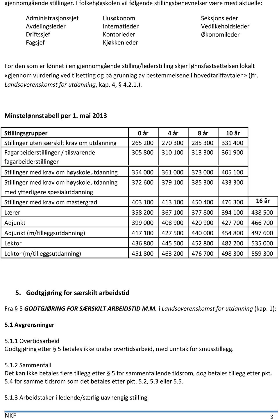 Vedlikeholdsleder Økonomileder For den som er lønnet i en gjennomgående stilling/lederstilling skjer lønnsfastsettelsen lokalt «gjennom vurdering ved tilsetting og på grunnlag av bestemmelsene i