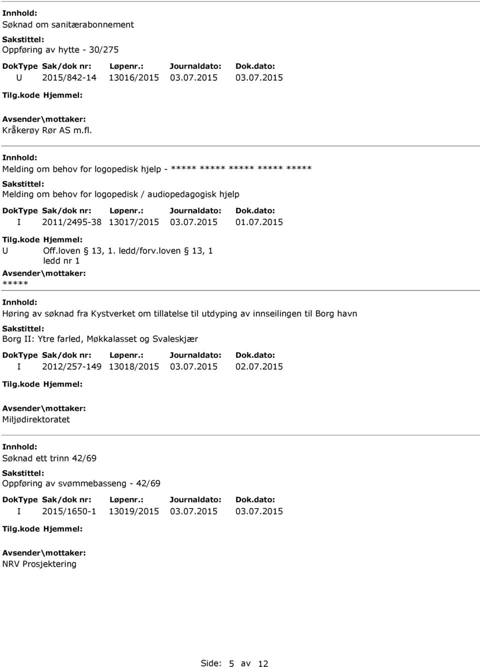 2015 Tilg.kode Hjemmel: Off.loven 13, 1. ledd/forv.