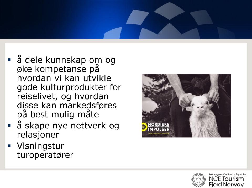 hvordan disse kan markedsføres på best mulig måte å