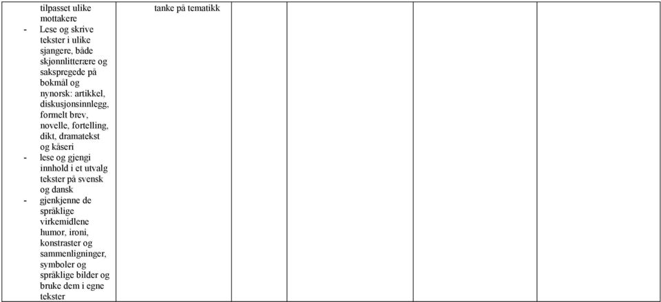gjengi innhold i et utvalg tekster på svensk og dansk - gjenkjenne de språklige virkemidlene humor,
