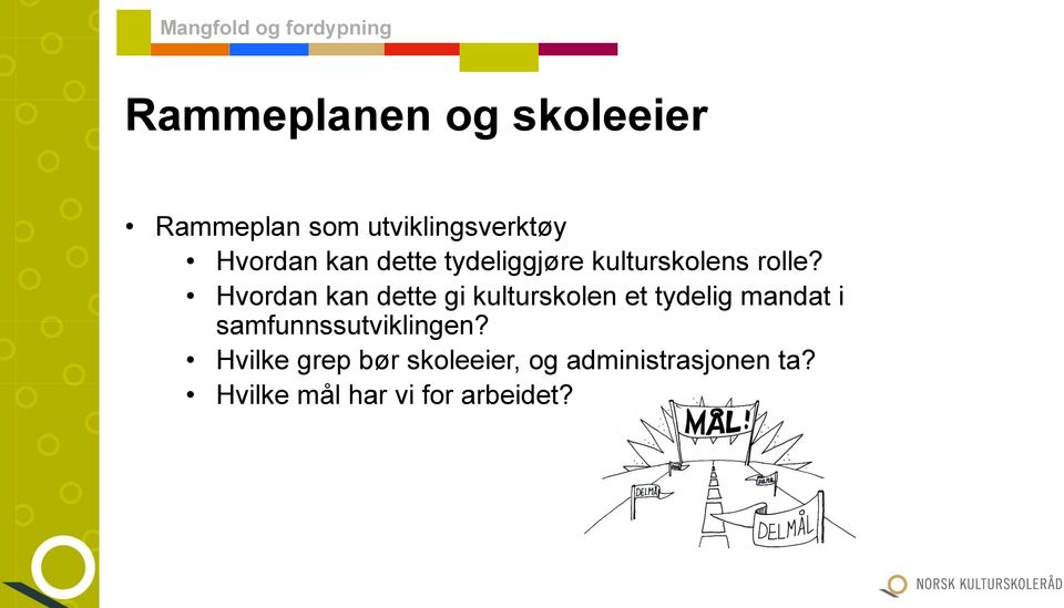 Hvordan kan dette gi kulturskolen et tydelig mandat i