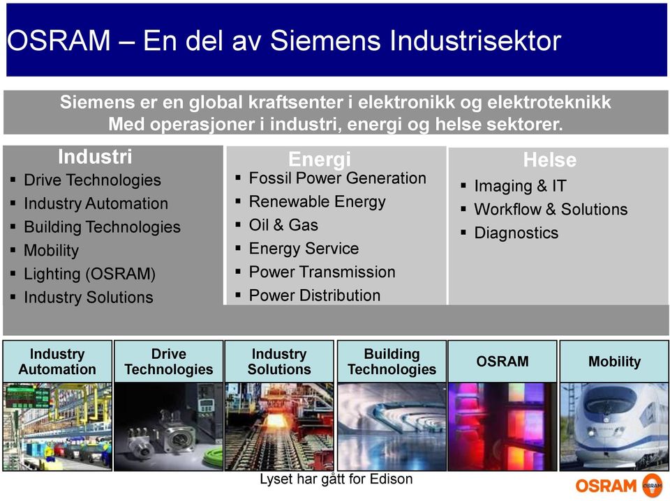 Industri Lighting (OSRAM) Industry Solutions Energi Fossil Power Generation Renewable Energy Oil & Gas Energy Service Power