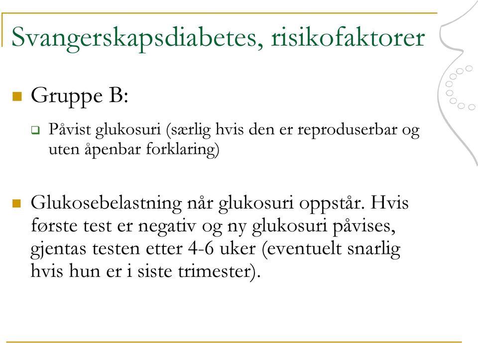 når glukosuri oppstår.