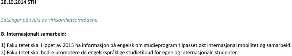 på engelsk om studieprogram tilpasset økt internasjonal mobilitet og