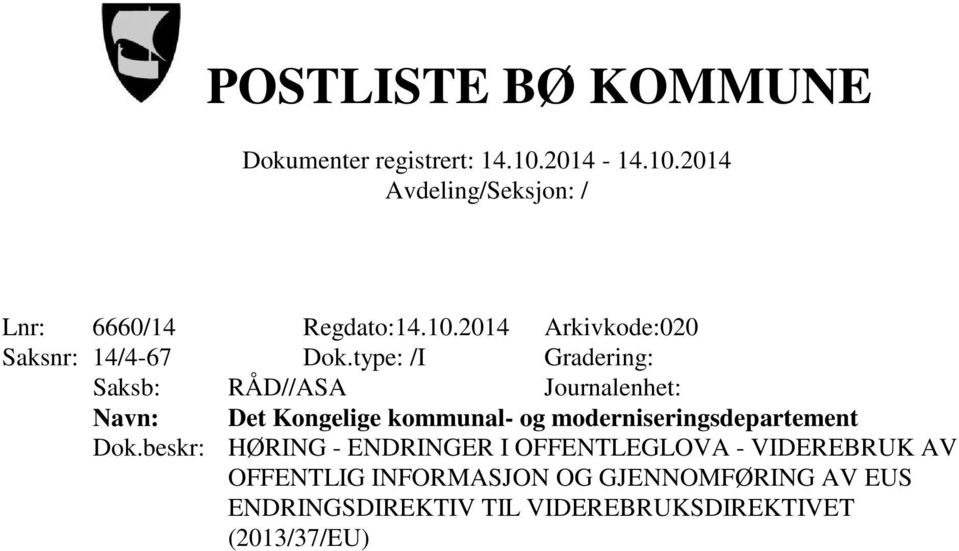 moderniseringsdepartement Dok.