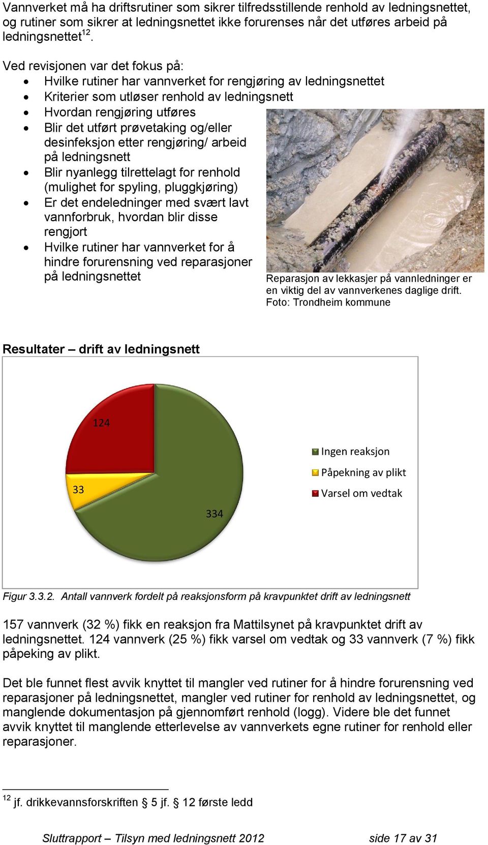 og/eller desinfeksjon etter rengjøring/ arbeid på ledningsnett Blir nyanlegg tilrettelagt for renhold (mulighet for spyling, pluggkjøring) Er det endeledninger med svært lavt vannforbruk, hvordan