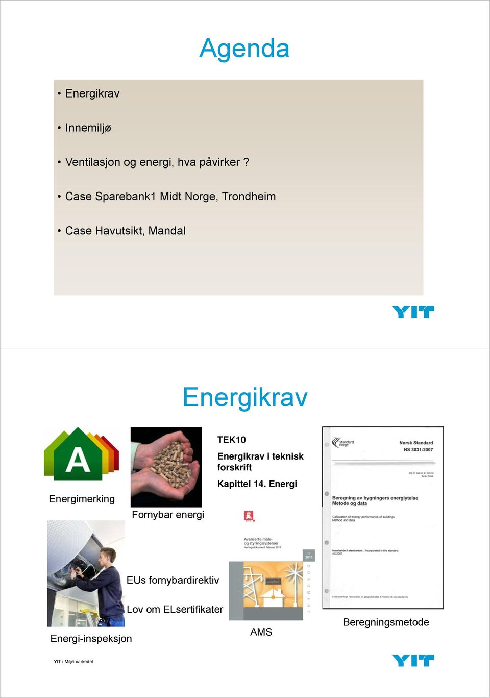 Energimerking Fornybar energi TEK10 Energikrav i teknisk forskrift Kapittel 14.