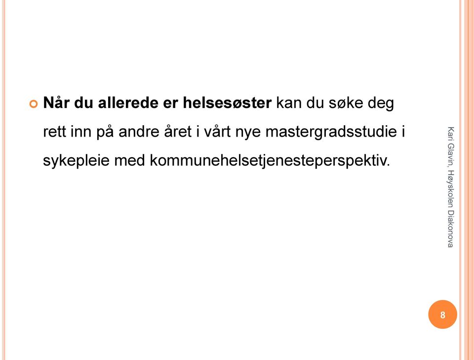 vårt nye mastergradsstudie i