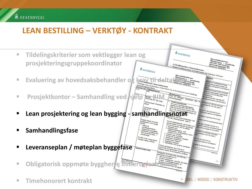 Prosjektkontor Samhandling ved hjelp av BIM Lean prosjektering og lean bygging -