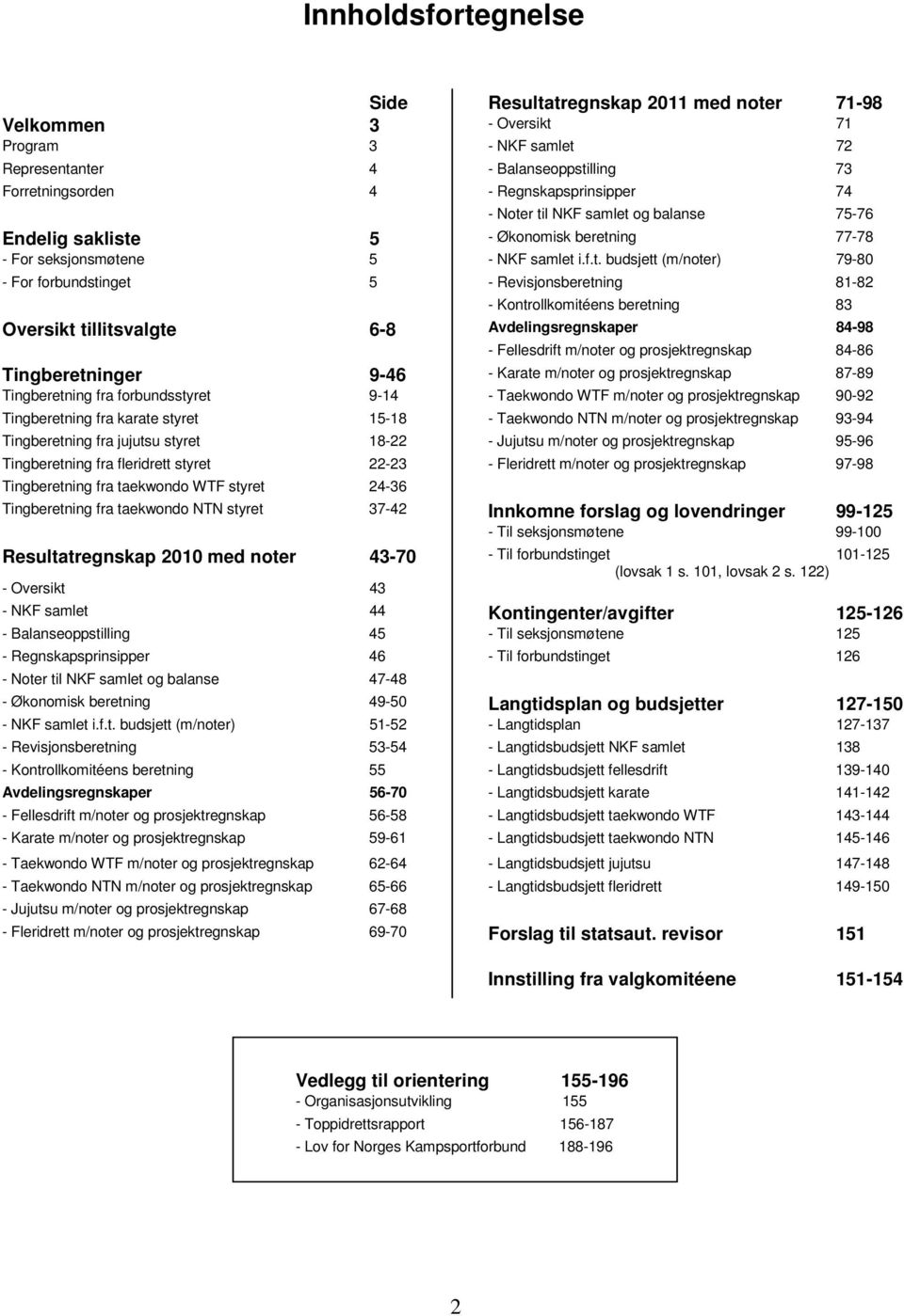 r til NKF samlet og balanse 75-76 Endelig sakliste 5 - Økonomisk beretning 77-78 - For seksjonsmøtene 5 - NKF samlet i.f.t. budsjett (m/noter) 79-80 - For forbundstinget 5 - Revisjonsberetning 81-82