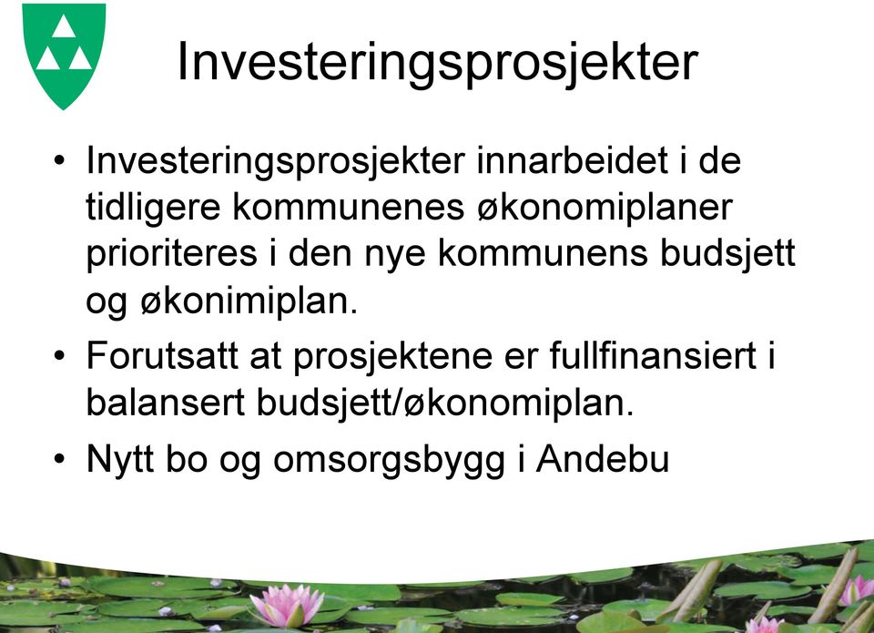 kommunens budsjett og økonimiplan.