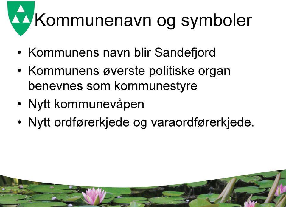 organ benevnes som kommunestyre Nytt