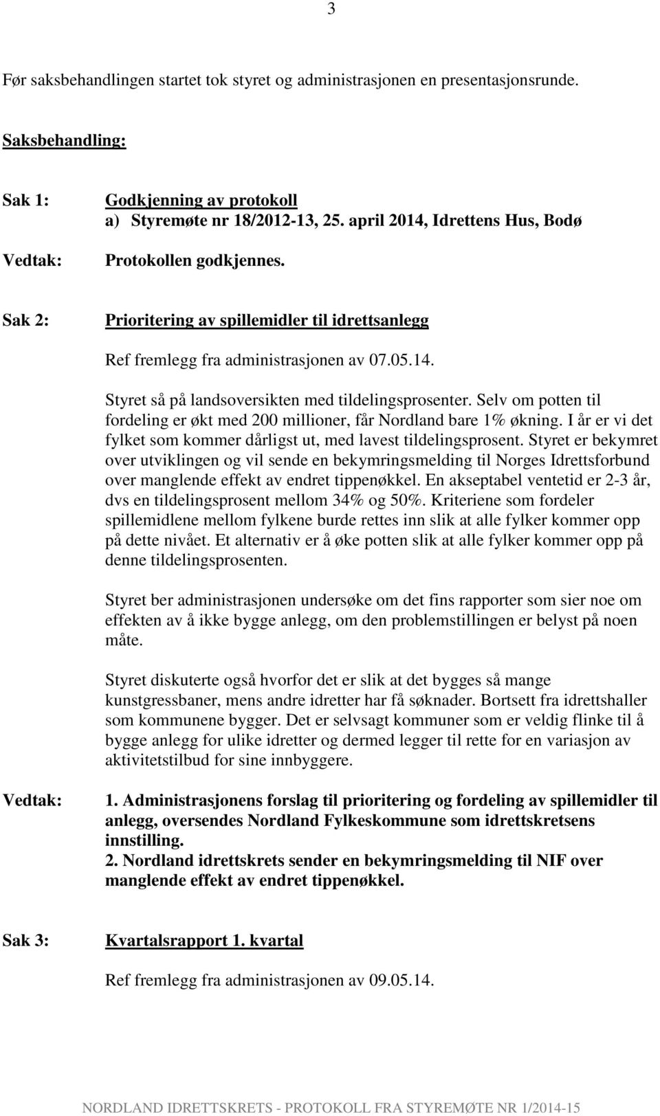 Selv om potten til fordeling er økt med 200 millioner, får Nordland bare 1% økning. I år er vi det fylket som kommer dårligst ut, med lavest tildelingsprosent.