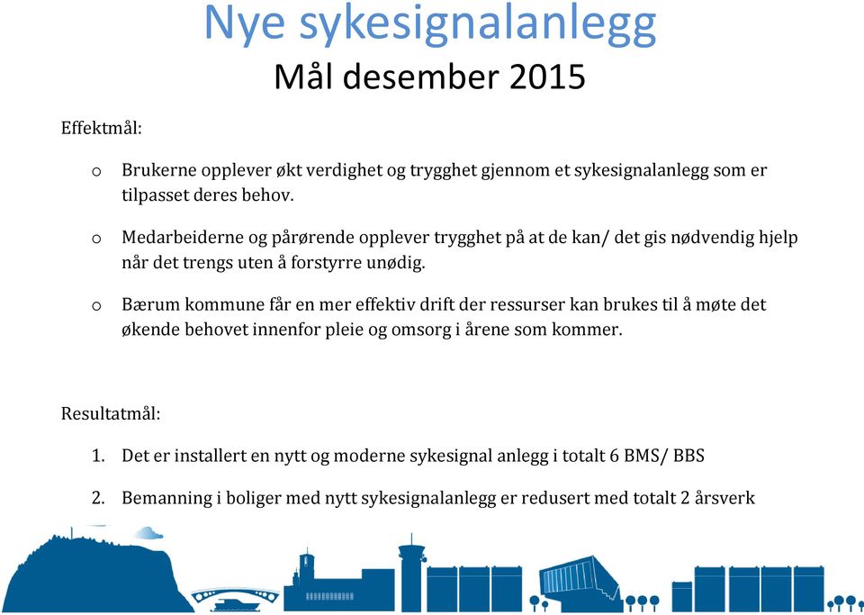 Bærum kommune får en mer effektiv drift der ressurser kan brukes til å møte det økende behovet innenfor pleie og omsorg i årene som kommer.