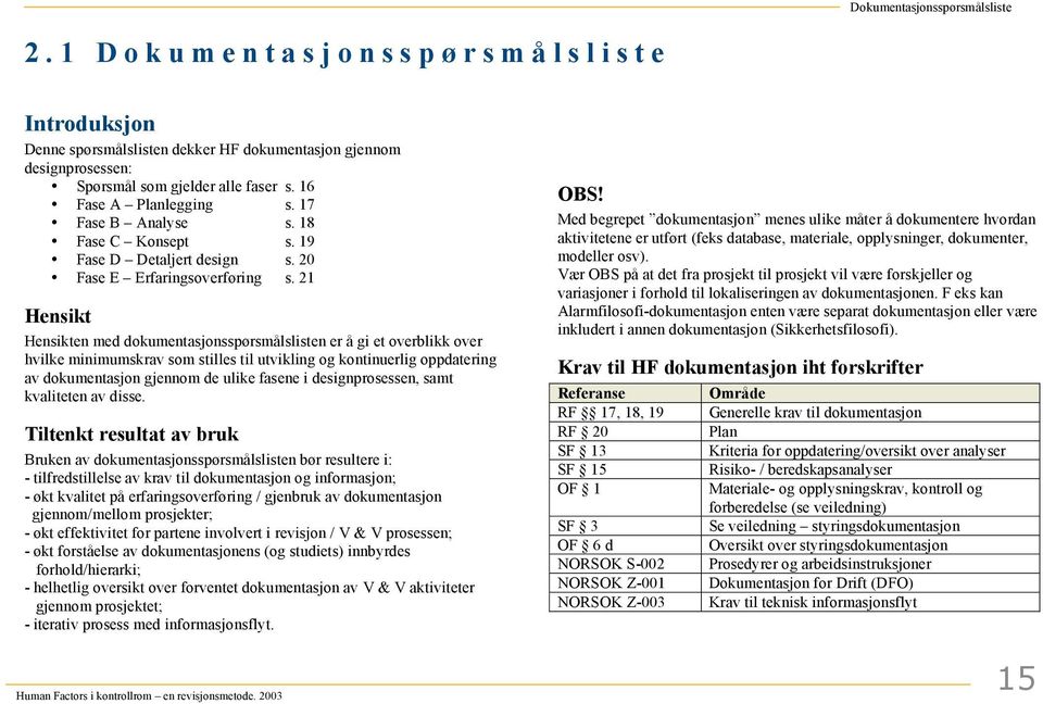 16 Fase A Planlegging s. 17 Fase B Analyse s. 18 Fase C Konsept s. 19 Fase D Detaljert design s. 20 Fase E Erfaringsoverføring s.