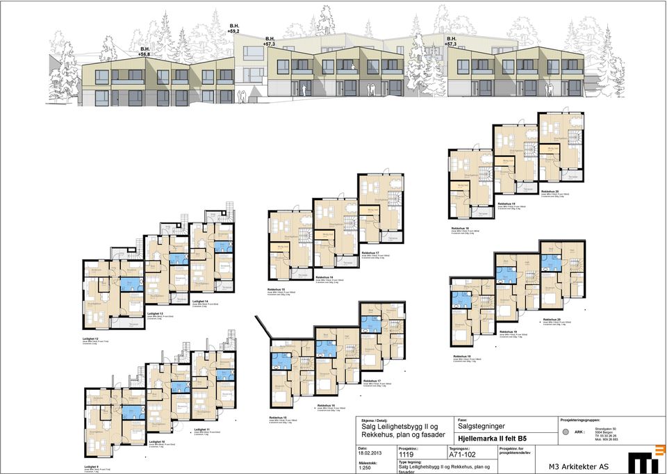 etg Rekkehus 18 4 soverom over 2etg, 2.etg 4 soverom over 2etg, 2.etg 10,6 m² 19,8 m² 6,6 m² 11,8 m² 7,5 m² Areal: BRA 56m2, P-rom m2 2 soverom, 2.