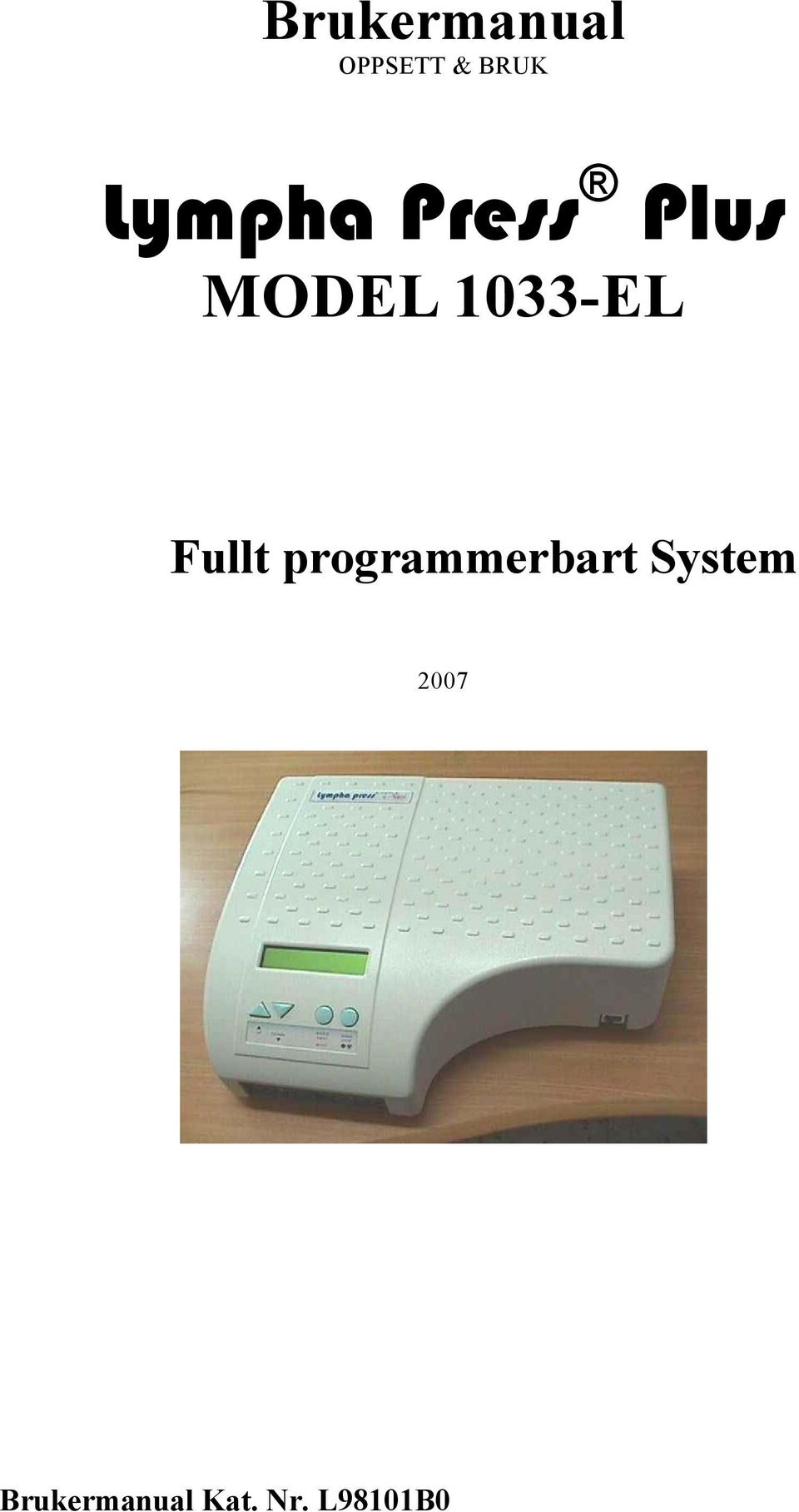 1033-EL Fullt programmerbart