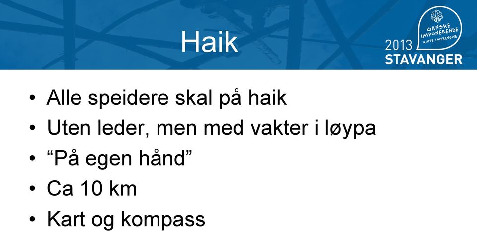 med vakter i løypa På