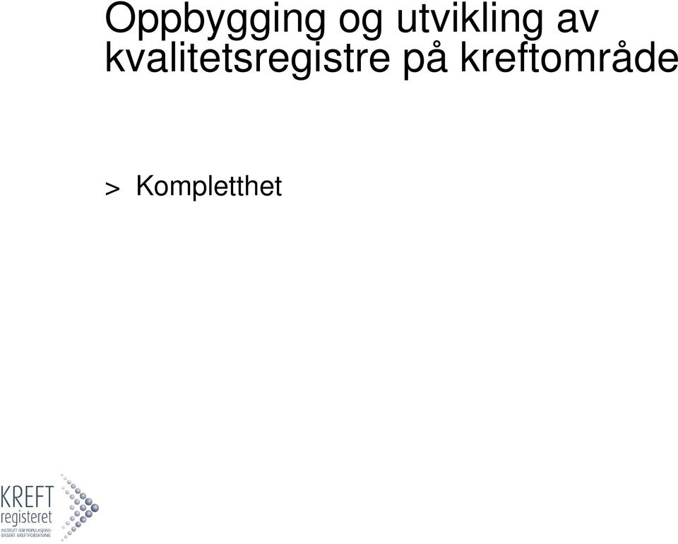 kvalitetsregistre