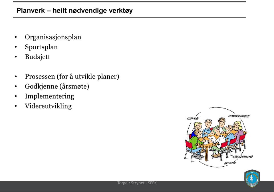 Prosessen (for å utvikle planer)