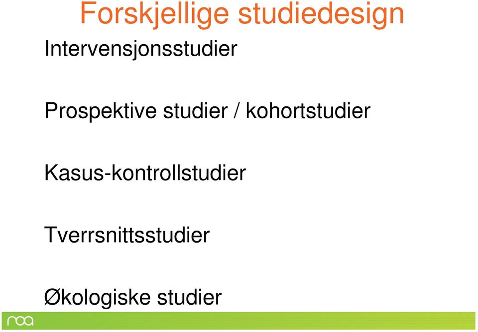 studier / kohortstudier