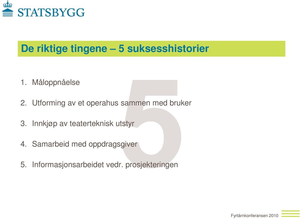 Utforming av et operahus sammen med bruker 3.