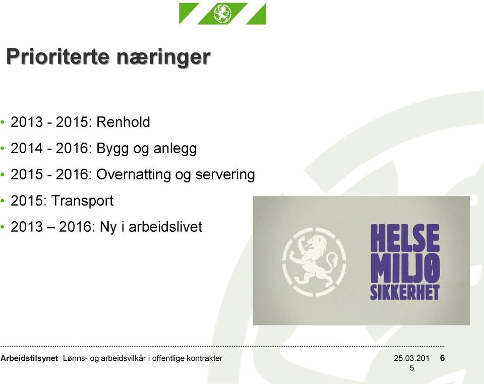 201: Transport 2013 2016: Ny i arbeidslivet Lønns-
