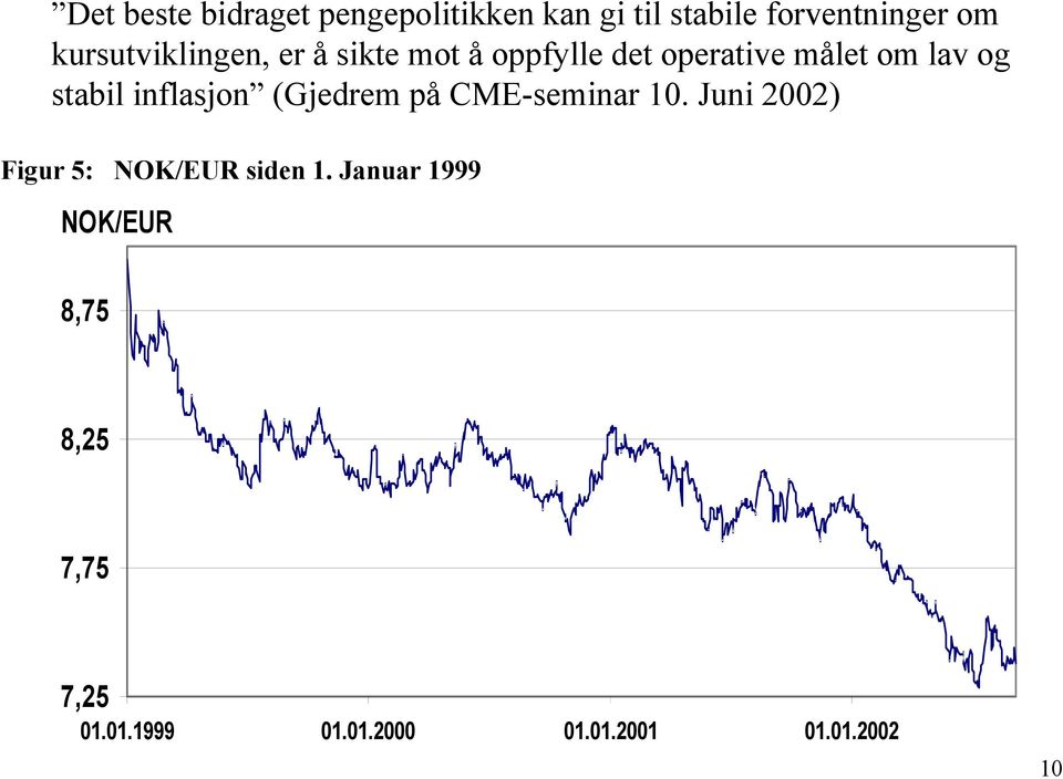 stabil inflasjon (Gjedrem på CME-seminar 10.