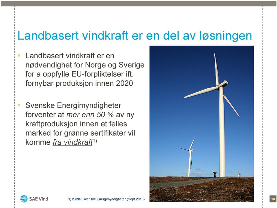 fornybar produksjon innen 2020 Svenske Energimyndigheter forventer at mer enn 50 % av ny