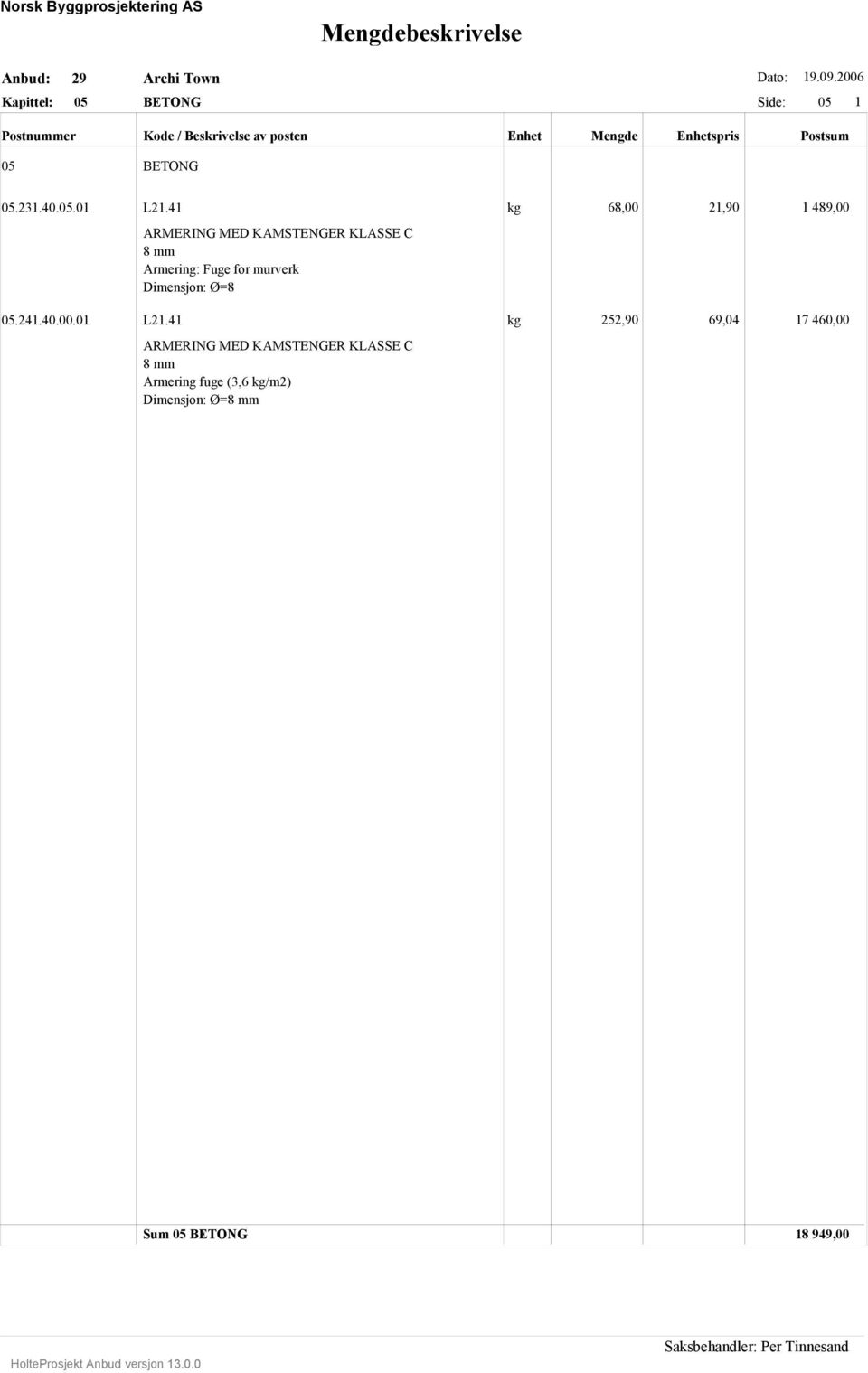 Fuge for murverk Dimensjon: Ø=8 05.241.40.00.01 L21.