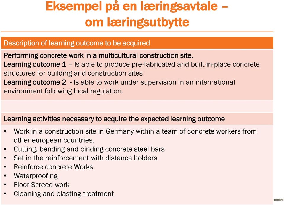 international environment following local regulation.