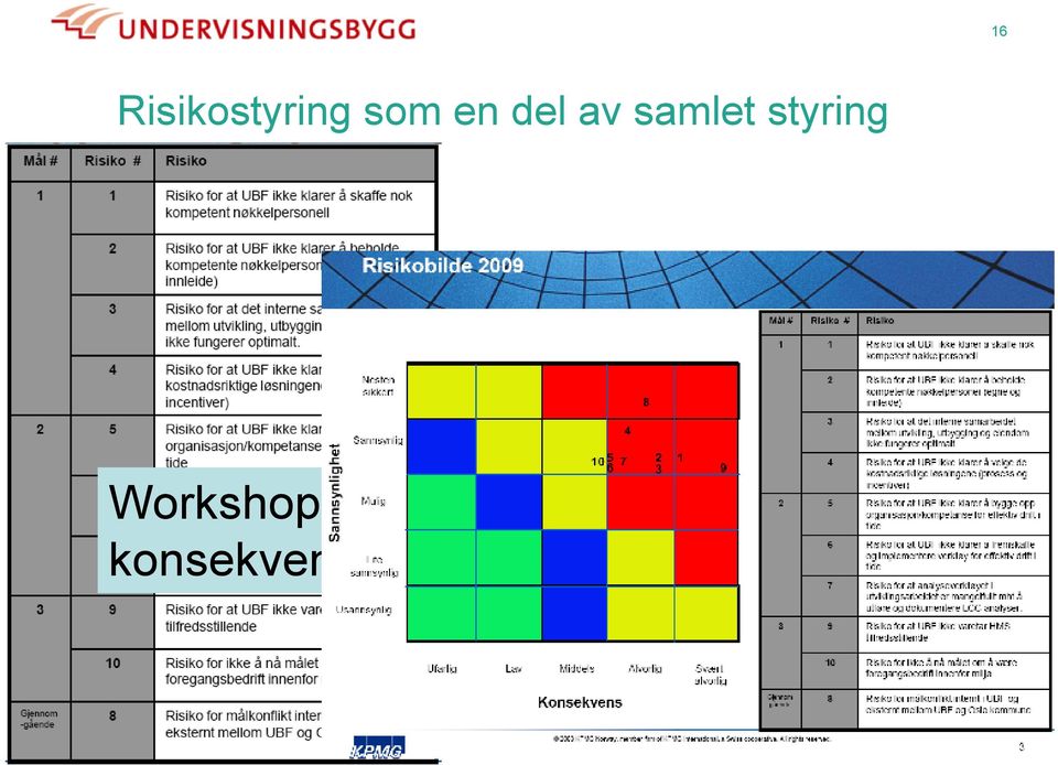 risikoer (struktur etter COSO rammeverk)