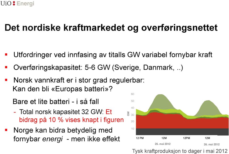 .) Norsk vannkraft er i stor grad regulerbar: Kan den bli «Europas batteri»?