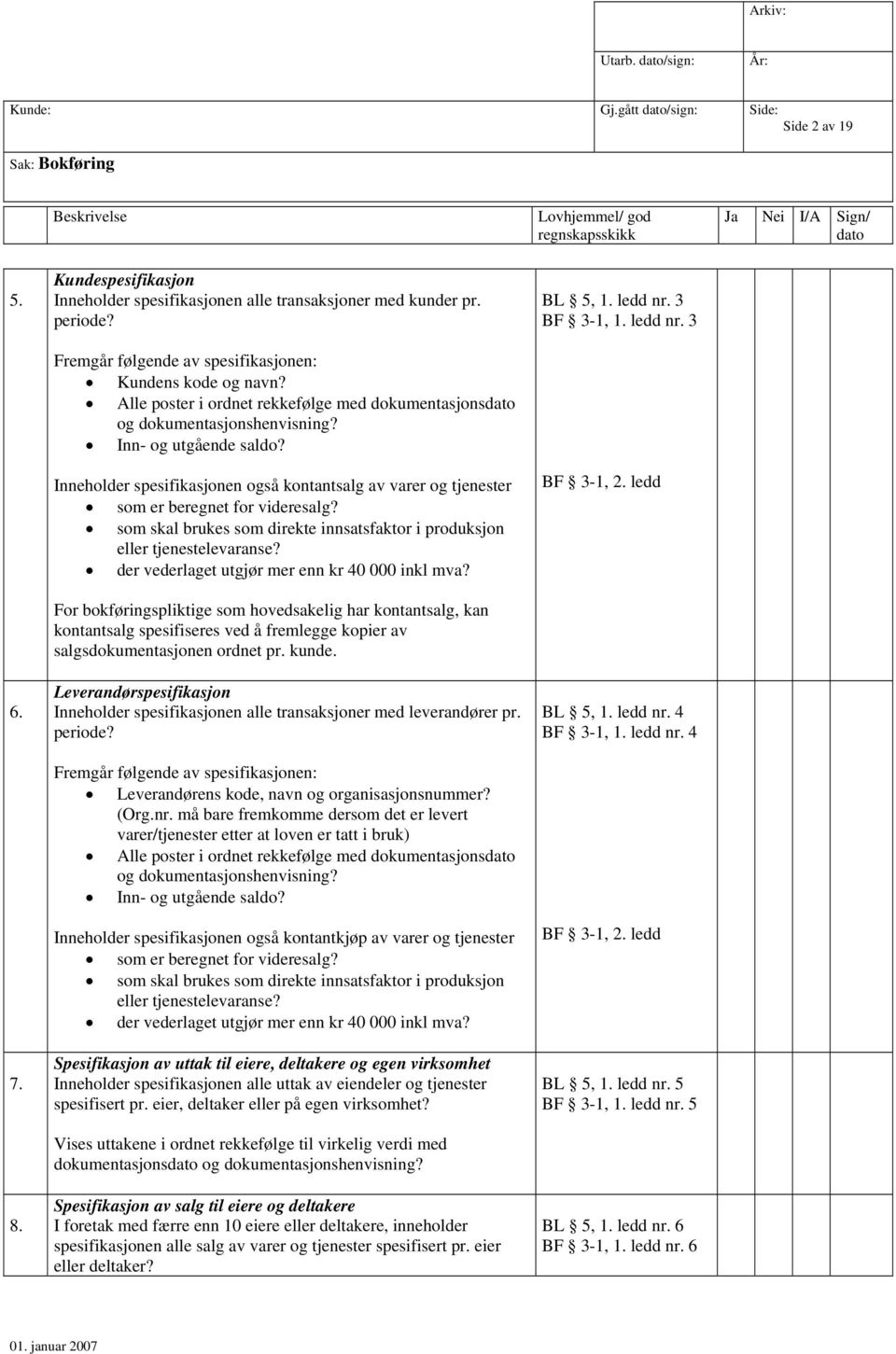 Inneholder spesifikasjonen også kontantsalg av varer og tjenester som er beregnet for videresalg? som skal brukes som direkte innsatsfaktor i produksjon eller tjenestelevaranse?