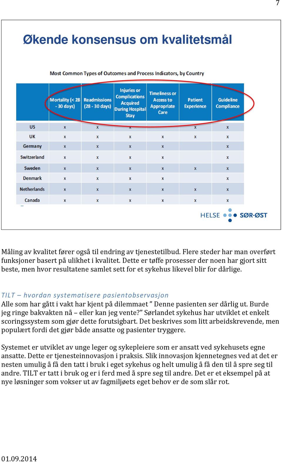 TILT hvordan systematisere pasientobservasjon Alle som har gått i vakt har kjent på dilemmaet Denne pasienten ser dårlig ut. Burde jeg ringe bakvakten nå eller kan jeg vente?