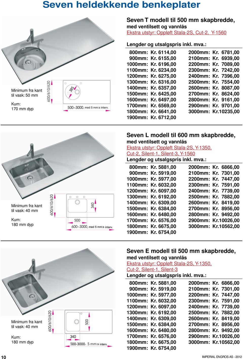 6497,00 1700mm: Kr. 6569,00 1800mm: Kr. 6641,00 1900mm: Kr. 6712,00 2000mm: Kr. 6781,00 2100mm: Kr. 6939,00 2200mm: Kr. 7089,00 2300mm: Kr. 7242,00 2400mm: Kr. 7396,00 2500mm: Kr. 7554,00 2600mm: Kr.