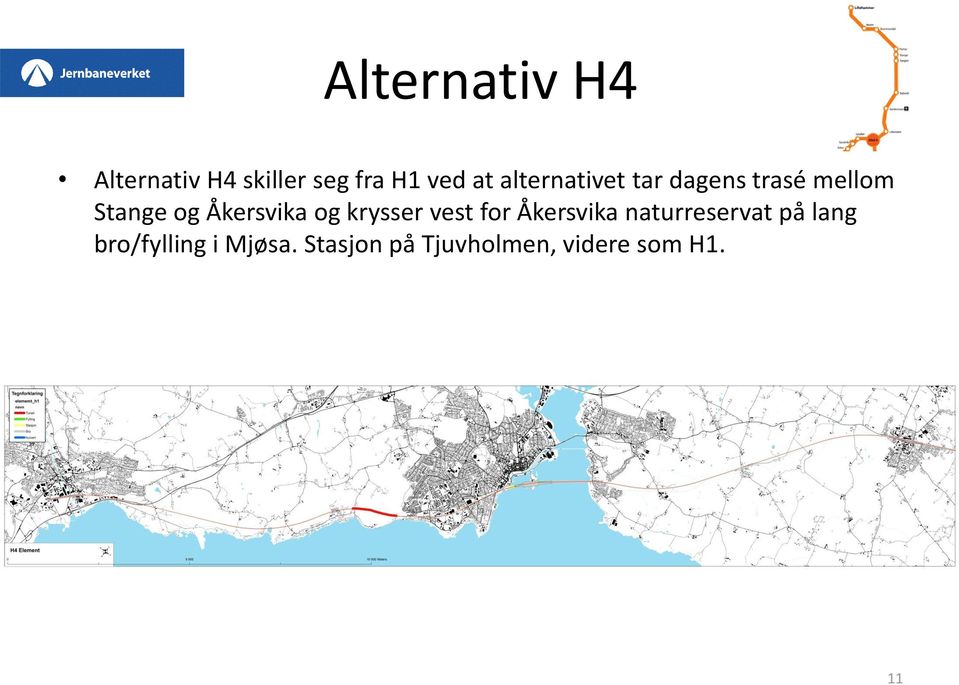 Åkersvika og krysser vest for Åkersvika naturreservat