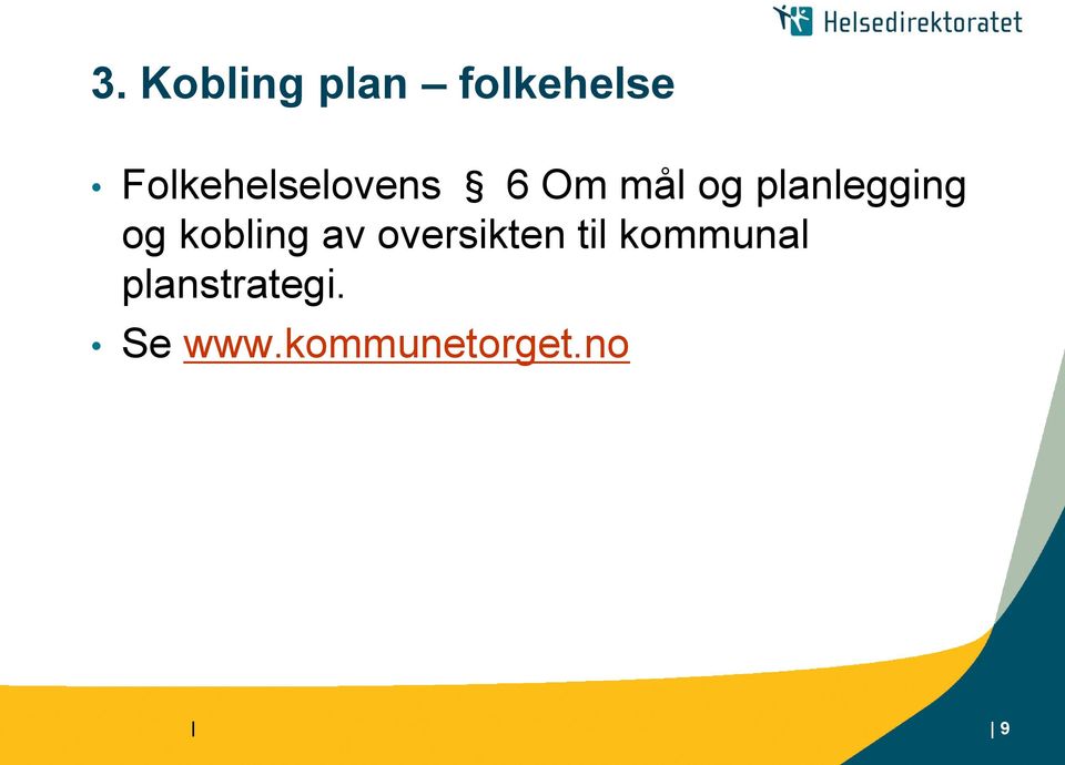 planlegging og kobling av oversikten