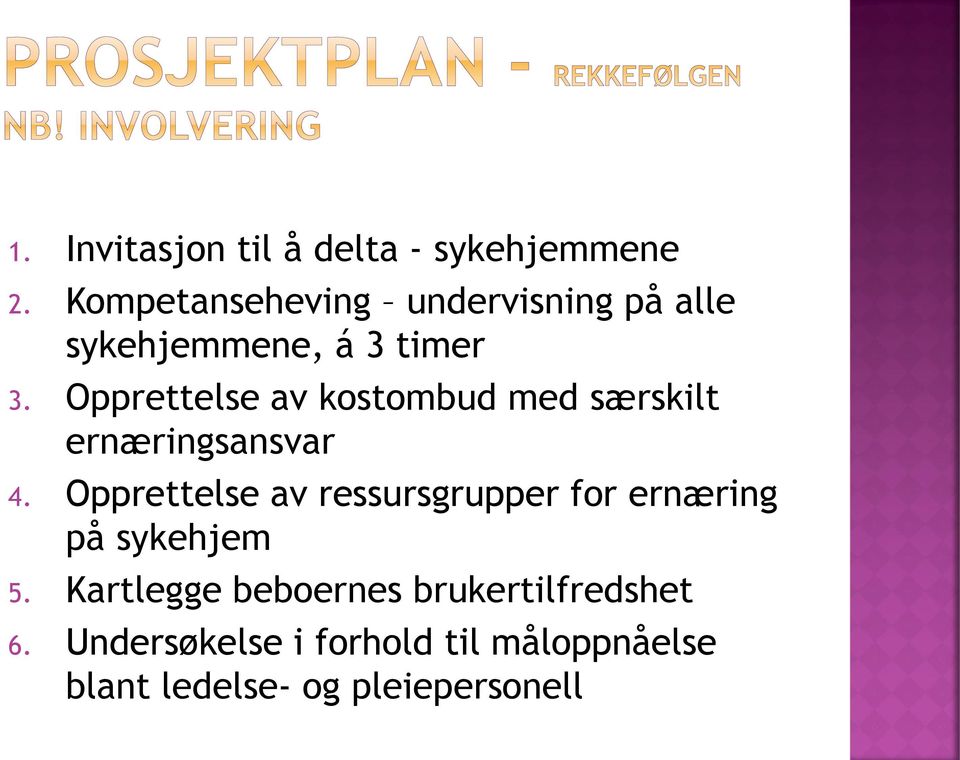 Opprettelse av kostombud med særskilt ernæringsansvar 4.