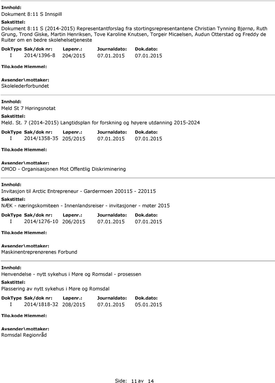 7 Høringsnotat Meld. St.