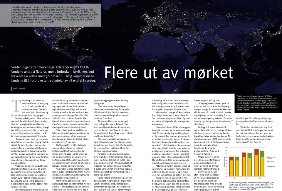 Den største veksten kommer i utviklingslndene.