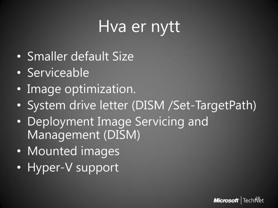 System drive letter (DISM /Set-TargetPath)