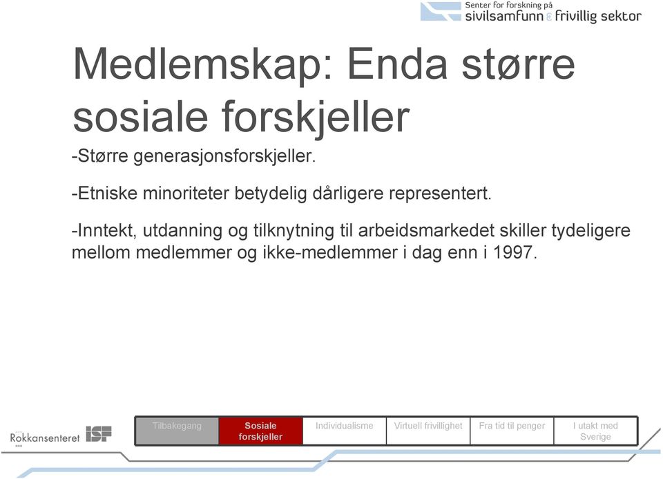 -Inntekt, utdanning og tilknytning til arbeidsmarkedet