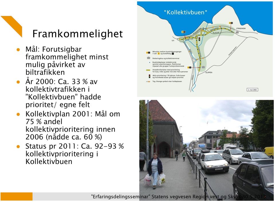 33 % av kollektivtrafikken i Kollektivbuen hadde prioritet/ egne felt