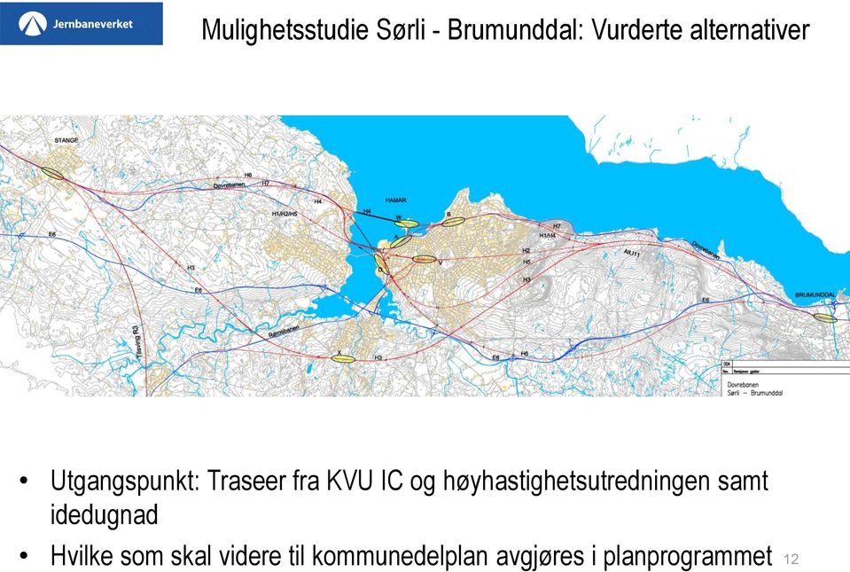 høyhastighetsutredningen samt idedugnad Hvilke som