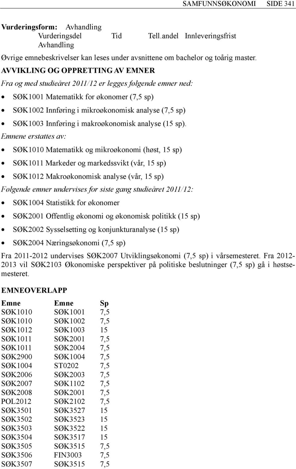 Innføring i makroøkonomisk analyse (15 sp).