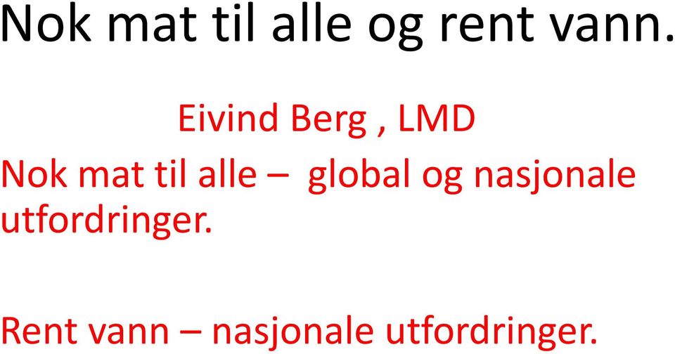 alle global og nasjonale